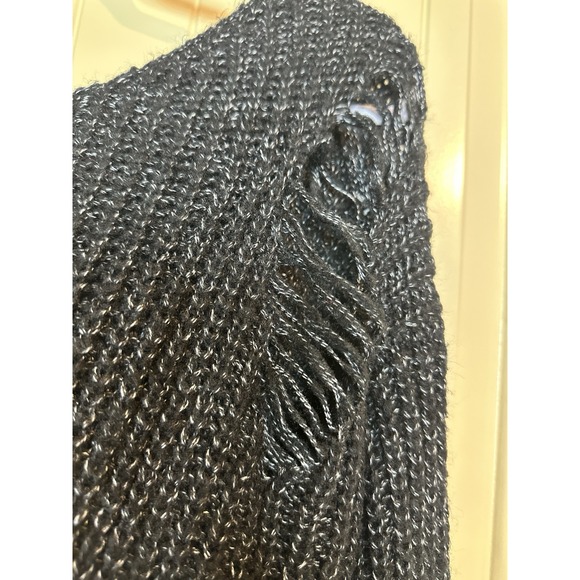 Windsor Womens Long Sleeve Distressd Boho grunge tunic long length sweater sz M - Picture 2 of 8